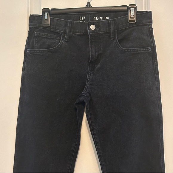 Gap Kids Black Denim Slim Fit Jeans Size 16 - Picture 6 of 6
